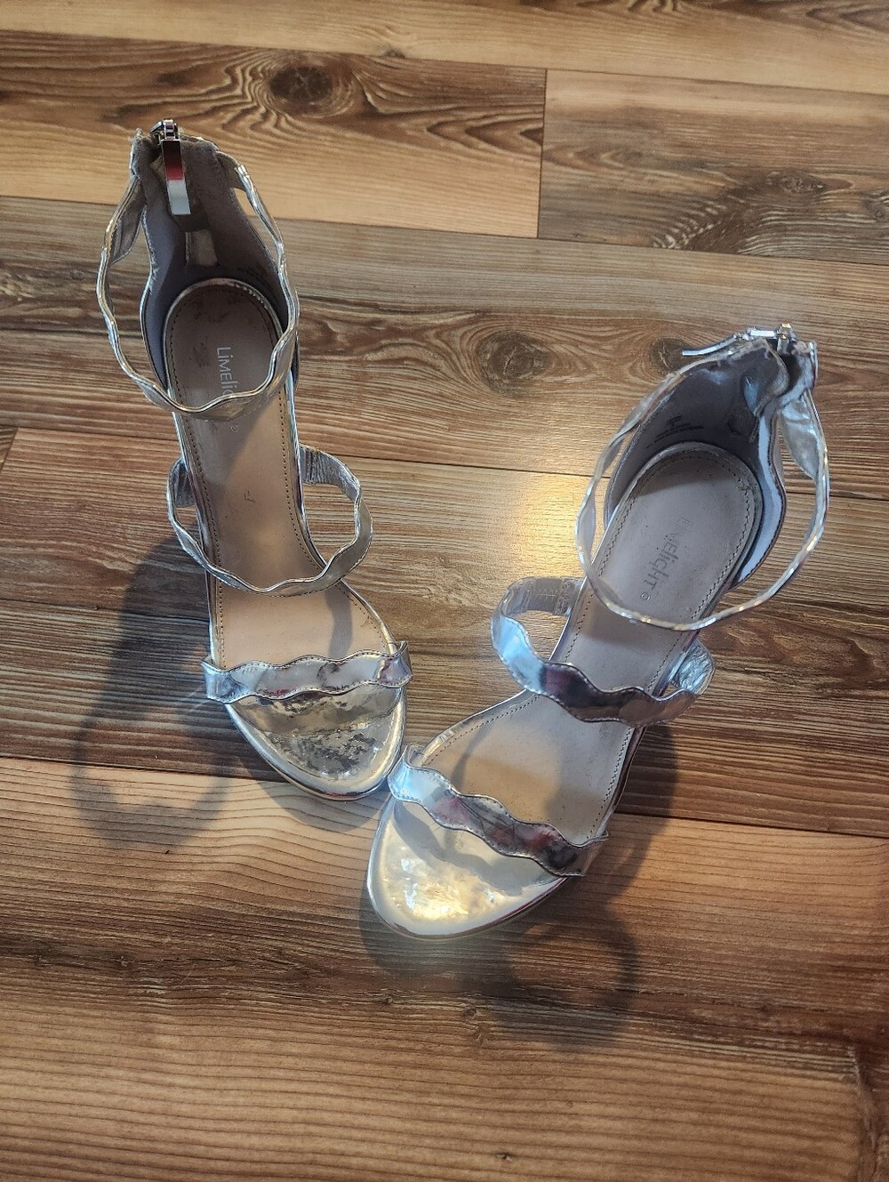 Limelight Juliet Silver Heels Size 9